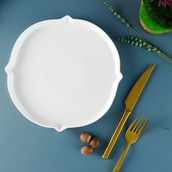 Aryıldız Lunar Yuvarlak Servis Tabağı 23 cm - Beyaz - 1
