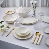 Aryıldız Sintra Gold 60 Parça 12 Kişilik Yemek Takımı