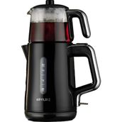 Aryıldız Tea Perfect Siyah Krom Çay Makinesi