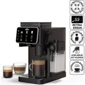 Arzum OK0047 Okka Barista Compact Otomatik Espresso Makinesi 1400W, 7 Farklı İçecek, 15 Bar Basınç, Krom - Gümüş