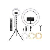 Asfal 14 Inç Ring Light Youtuber Led Işıklı Telefon Tutuculu 210 Cm Tripod Kuaför Makyaj Işığı