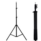 Asfal 200 cm Metal Tripod Fotoğraf Stüdyo Lamba Tutucu Lamba Işık Ayağı Tripot+Telefon Tutucu - Siyah