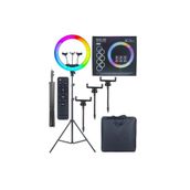 Asfal Rgb Ring Light 45 Cm Led Selfie Youtuber Tiktok Işığı 210 Cm Tripod Çantasız Ve Kumandalı