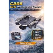 asfteknoloji C29S GPS Katlanabilir Drone 4K Kamera Akıllı Takip Modu Tek Tuş Kalkış Uzun Uçuş Süreli