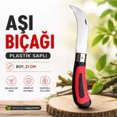 Aşı Bıçağı Plastik Saplı 21 cm Bahçe Budama Aşılama Çakı Fidan Meyve Ağacı Bıçağı