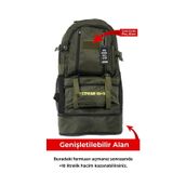 Asker Kolisi Haki Büyük Boy Sırt Çantası 65 Lt Körüklü Outdoor Dağcı Çanta
