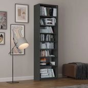 Asra Trend K-08 Mdf Koyu Gri Kitaplık
