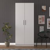 Asra Trend Lüks Dolaplı Çalışma Masası Kitaplıklı Raflı Bilgisayar Ofis Ders Çalışma Yemek Masası MD001 - 80 x 208 x 35 - Beyaz