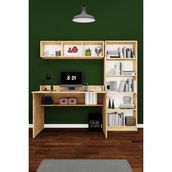 Asra Trend Modern Çalışma Masası Seti %100 MDF Bilgisayar Ders Ofis Masası Kitaplık ÇMT001 - Safir Meşe - 120 x 60 x 75