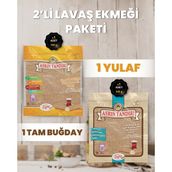 Asrın Tandırı 2'li Paket (1 Paket Ekşi Hamurlu Tam Buğday Lavaş Ekmeği - 1 Paket Ekşi Hamurlu Yulaf Lavaş Ekmeği) - 2 Adet