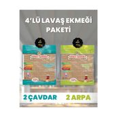 ASRIN TANDIRI 4'LÜ LAVAŞ PAKETİ (2 Paket Ekşi Hamurlu Çavdar+2 Paket Ekşi Hamurlu Arpa) 4X330Gr.