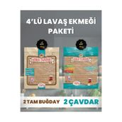 ASRIN TANDIRI 4'LÜ LAVAŞ PAKETİ (2 Paket Ekşi Hamurlu Çavdar+2 Paket Ekşi Hamurlu Tam Buğday) 4X330Gr.
