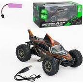 Assaulter 1:18 Yüksek Hızlı Işıklı Köpek Balığı Tasarımlı Uzaktan Kumandalı Rc Araba - Turuncu