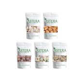 Astera 5'li 100 gr Sütlü + Kadayıflı + Çifte Kavrulmuş + Narlı + Kuş Lokumu Lokum Seti
