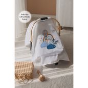 Astral Baby %100 Pamuk İsme Özel Çift Katlı Müslin Puset Örtüsü-Balon