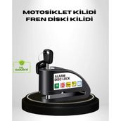 Astraltech Titreşim Sensörlü Alarmlı Motosiklet Disk Kilidi 14MM Çelik Çift Kilitleme