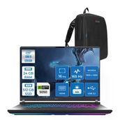 Asus Rog Strix G16 G615jh-Rv053 Intel Core I5-13450Hx 24Gb 512Gb Ssd 8Gb/Rtx5050 Gddr7 115W 16" Wuxga 165Hz 3Ms Ips Freedos Gaming Laptop Wrx053f01+Zettaçanta