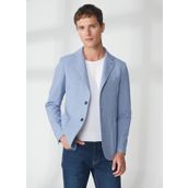 AT.P.CO A262ALAN60TF240 Mavi Uzun Cepli Slim Fit Yazlık Erkek Ceket