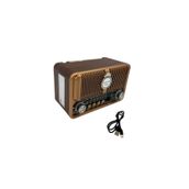 Ataşbey Retro Tasarımlı Rt-660 3 Band Radyolu Bluetooth Hoparlör - Güneş Paneli, Usb Müzik Çalar Özellikli