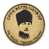 ATATÜRK Deri PEÇ Ne Mutlu Türküm Diyene- Arma - Askeri Patch