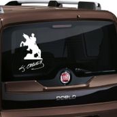 Atatürk İmza Oto Sticker Etiket Arka Cam 30cm