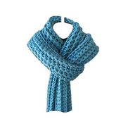 Atkı El Örgüsü Yünlü Unisex Atkı Mora Knit