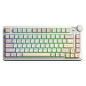 Aula AU75 3 Modlu Mekanik Gaming Krem Kablosuz Klavye RGB TKL Bloomfield Switch Hot Swap Makrolu Oyuncu Klavyesi