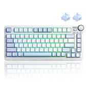 Aula AU75 3 Modlu Rgb Hot Swap Mekanik Tkl Star Vector Switch Kablosuz Makrolu Klavye Buz Mavisi