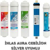 Aura HBCV00001I8DWA Cebilon Silver Su Arıtma Cihazı Uyumlu 5'li Filtre Set