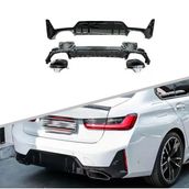 Auto GP Bmw G20 LCI 340 2022+ Arka Tampon Difüzörü ve Egzoz Ucu Seti