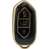 Autohan Keys Togg T10X Akıllı Anahtar Kılıfı, 3 Tuşlu, Nano Koruma - Siyah - Altın