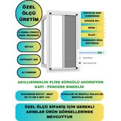 AV Akıllı Pileli Plise Sürgülü Alüminyum 70x140 cm Beyaz Akordiyon Pencere Sinekliği