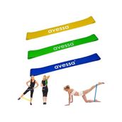 Avessa 3'lü Set Pilates Egzersiz Bandı Hafif Orta Sert Direnç Renkli 1 mm 2 mm 3 mm Kalınlık