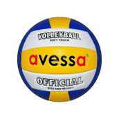Avessa Yumuşak Yapıda Fosforlu Deri Plus Voleybol Topu Sarı - Beyaz - Mavi