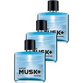 Avon Musk Marine EDT 75 ml 3'lü Set Erkek Parfümü