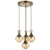 Avonni AV-60161-4ET Eskitme Kaplama Modern E27 Metal Cam 40cm Avize