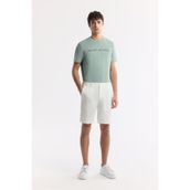 Avva A51Y3730 Erkek Beyaz Yanı Lastikli Gofreli Bi-Stretch Slim Fit Chino Şort