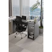 AWOX LİNA Modern Çalışma Masası 120x60 cm Raflı Bilgisayar Masası Ofis ve Ev Çalışma Masası