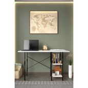 Awox Tares Çalışma Masası Dekoratif 2 Raflı Çalışma Masası Ofis ve Bilgisayar Masası - 120X60 - Beyaz