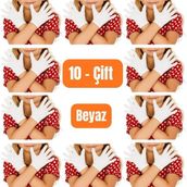 Axe Sportswear Unisex 10 Çift Çocuk Bando & Pandomim & Tören & Gösteri & Merasim Eldiveni & 23 Nisan & 19 Mayıs - 6 - 9 Yaş - Beyaz