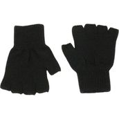 Axe Sportswear Unisex Çocuk Parmaksız Kesik Yarım Parmak Kışlık Örme Triko Eldiven 9 - 15 Yaş - Siyah