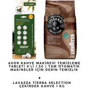Axor Kahve Makinesi Temizleme Tableti + Lavazza Tierra Selection Çekirdek Kahve (1 kg) - 1 kg