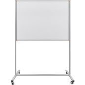 Ayaklı 90X120 Mobil Yazı Tahtası, Tekerlekli, Tek Taraflı, Beyaz - Ahşap - Beyaz - Seçenek 1