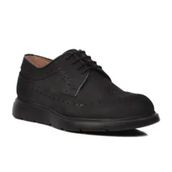 Ayakmod 33281 Premium Siyah Nubuk Hakiki Deri Erkek Casual Ayakkabı