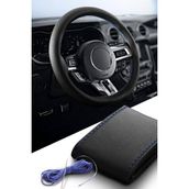 Ayazgurup Fiat Siena Dikmeli Direksiyon Kılıfı Noktalı Siyah Mavi Dikişli (Ultra Lüx)