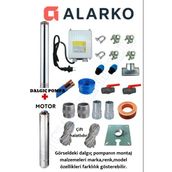 Aycı Mühendislik 4SDM4/8 0.75 Hp Alarko 30 mt Yassı Kablolu Panolu 60 mt Halatlı Çift Vanalı Akıtma Başlıklı Monofaze Takım Dalgıç Pompa