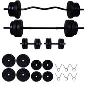 Aydın Sport 38 kg Z Barlı ve Düz Barlı Dambıl Halter Seti