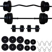 Aydın Sport 48 kg Z Bar ve Düz Barlı Halter Dambıl Seti