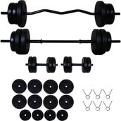Aydın Sport 58 kg Z Bar ve Düz Barlı Halter Dambıl Seti