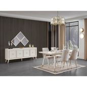 Aydınev Lisa Mdf Yemek Odası Takımı - Beyaz - 6